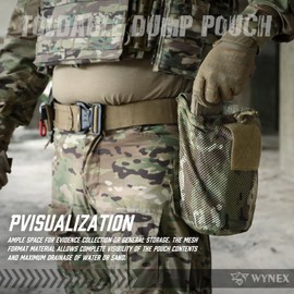 WYNEX Tactical Molle Dump Bag, Roll Up Drawstring Magazine Utility Bag, Foldable Garbage Bag