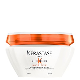 KÉRASTASE Masquintense Riche | Mascarilla | Refuerza Profundamente la Fibra Capilar, Aporta Suavidad y Brillo Radiante al Cabello | Con Proteínas de origen vegetal, Niacinamida y Glicerina | 200ml