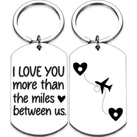 Long Distance Relationship Keychain, Perfect Long Distance Gifts Ideas for Her or Him, Thoughtful Relationship Gifts for Girlfriend, Boyfriend, Women, Men, Ideal for Birthday, Christmas, Gift-Ready