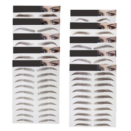 Create idea 10 Sheets Brown 6D Hair-Like Eyebrows Nature Tattoos Stickers Imitation Ecological Waterproof Eyebrows 10 Styles 100 Pairs