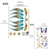 Yesallwas Tattoo Stickers, Gold, Sparkling, Realistic, Large, Set of 8,