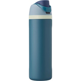 Insulated Water Bottle 24 oz – Stainless Steel, Double Wall Vacuum Flask, Push-Button Lid, Leak-Proof, Cold 24 Hrs, Blue Travel Bottle for Gym, Office, Outdoor