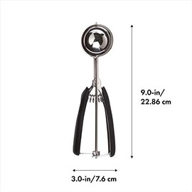 OXO 1044082 Cuchara para Masa, Grande, Acero Inox, 45 ml