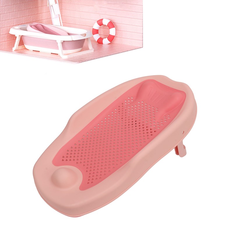 Baby Bath Support Home Foldable Ergonomic Heart Shaped Hollow Pattern