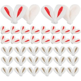 VICASKY 40pcs Rabbit Ear Hairpin Decor for Diy Crafts Adorable Cloth Charms for Hair Clips Fashion Accessories for Creative Hairstyles for Easter and Everyday Use