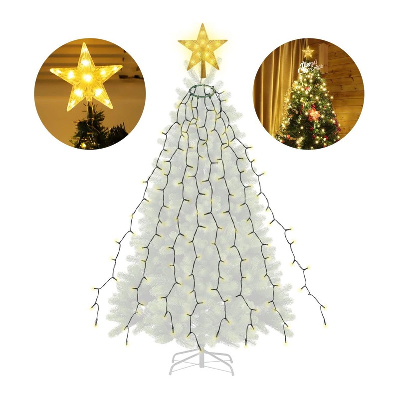 Christmas Tree Decoration Lights with Ring 2m 400 LED Christmas