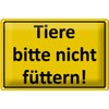 Tin Warning Sign 30 x 20 cm Animals Please Do