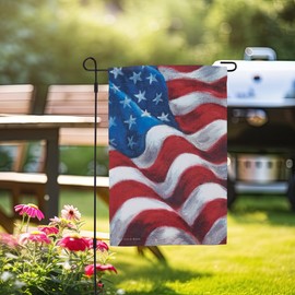 Primitives by Kathy Decorative Double-Sided Garden Flag - American Flag