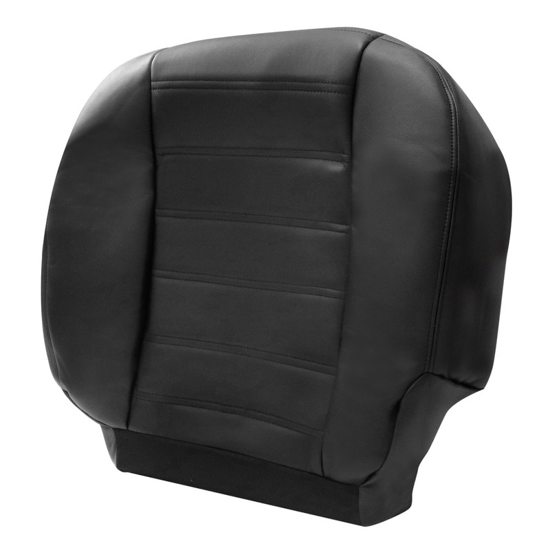 FZJDSD Black Driver & Passenger Side Bottom Leather Replacement Seat