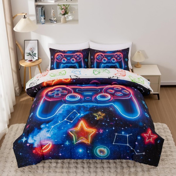 Meeting Story Gaming Bedding Set Full, 3D Game Controller Design