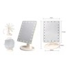 MIESPGIR Espejo Giratorio Con Luz Led Maquillaje Belleza Makeup