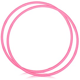 WinnerWhy 2 Pcs Toy Hoop Exercise Hoop Detachable Adjustable Plastic Toy Ring Playground Equipment for School Colored Circles Exercise Ring for Teens Dog Agility Equipment(Pink,26 Inch)