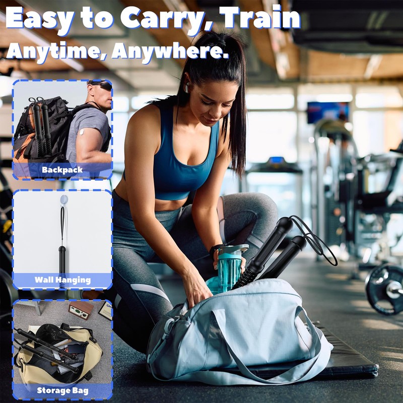 Ropeless Battle Rope, Battle Ropes for Home Gym, Strength, HIIT