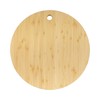 BambooMN Bamboo Round Chopping and Serving Board Charcuterie Board 12"