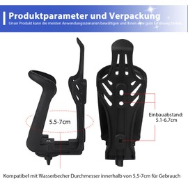 Bicycle Bottle Holder, Drink Holder, 360 Degree Rotation, Adjustable, Motorcycle Water Bottle Holder for Bicycle, Road Bike, Mountain Bike, Motorcycle, Pushchair, Wheelchair