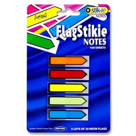 Premier Stationery W2155739 Stik-ie Notes Flag Index Arrows Page Markers