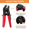Wire Crimping Tool with Ratchet, Amliber Ratchet Wire Crimper Tool