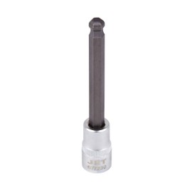 JET 677276-3/8 Drive, 6mm, Long Ball Nose Hex Bit, 4' Length, Metric Chrome Socket