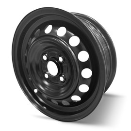 For 2017-2024 Mitsubishi Mirage G4 14 Inch Powder-Coated Black Steel Rim - OEM Direct Replacement - Road Ready Car Wheel