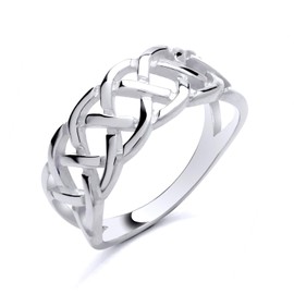 925 Sterling Silver Chunky Filigree Celtic Band Ring size K L M N O P Q R S (K)