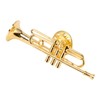 Gold Miniature Trumpet Shaped Lapel Brooch Pin Brass Exquisite Mini
