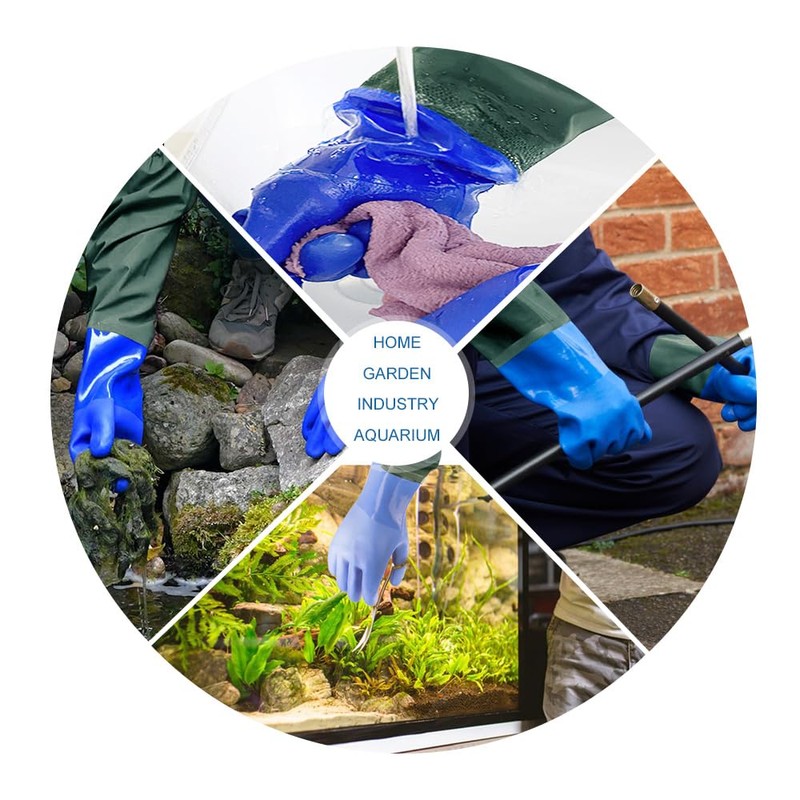 VETIN Rubber Gloves Long Waterproof Work Gloves Waterproof 68 cm