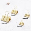 Zoohot 116pcs Assorted Size Binder Clips - Gold, Steel, 15mm,