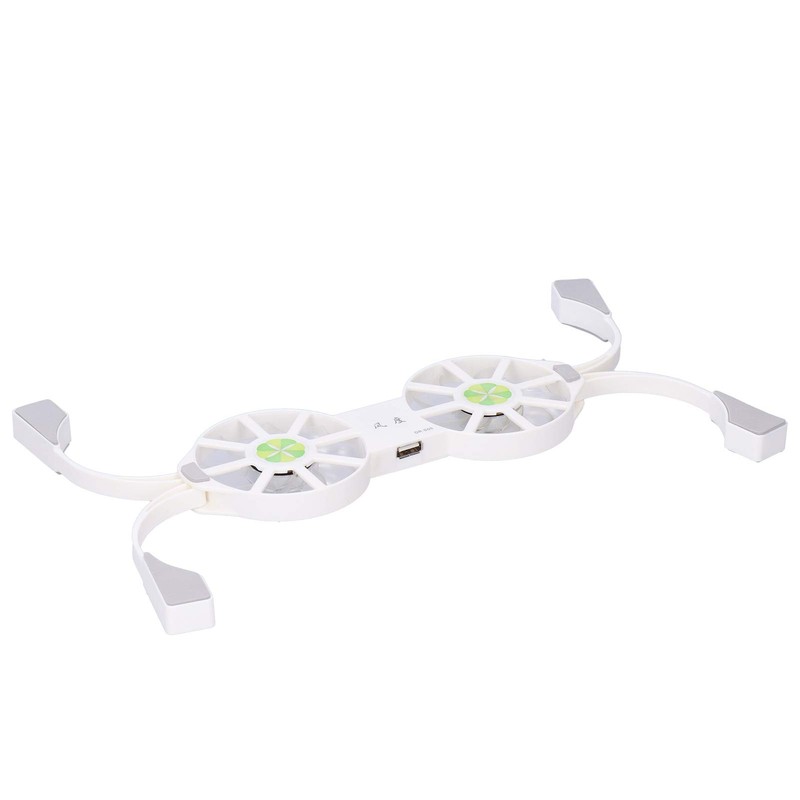 Laptop Cooling Pad, 4-Way Foldable Dual Fan Cooler with Large