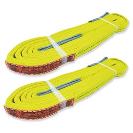 2-Ply Lifting Straps 1”x 15ft Webbing Sling Tree Saver 2Pack Heavy Duty Web Strap Rigging Moving Towing Hoisting Gear KODIAK STRAPS