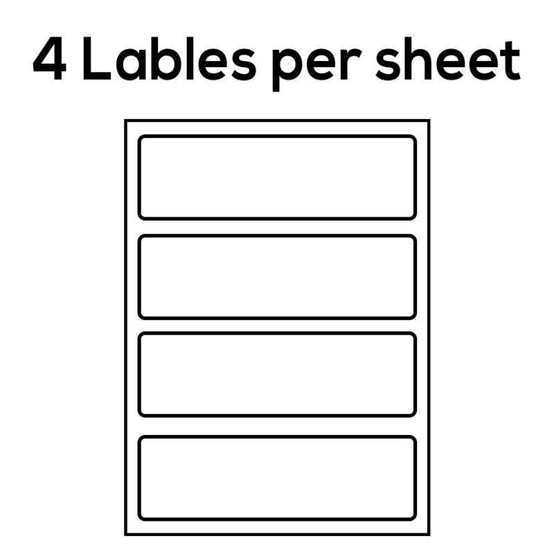 Ideal Seal All-Purpose Labels, 1 x 2.75 inches, White Pack