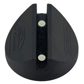 POTAUTO - Almohadilla magnética universal de nailon PA6 con ranura para clavija (0.39 pulgadas), adaptador de riel de marco para vehículos (cantidad 1, negro)