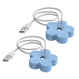 CAWKAY 加湿器 花弁 2個セット 浮かべる 花びら ポータル 小型 USB給電 卓上 オフィス リビング ベッドルーム 乾燥防止 (2, ブルー 2個セット)