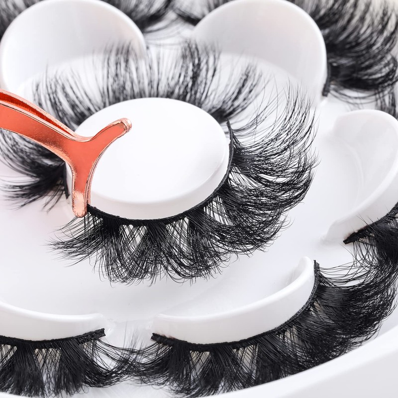 DYSILK 6D False Eyelashes, Fluffy Long Dramatic Natural False Eyelashes,