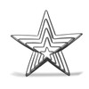 Keewah Star Cookie Cutter Set - 5”,4”,3”,2”,1” - 5 Piece