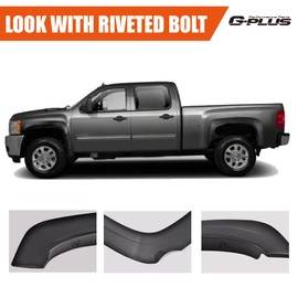 PIT66 Wheel Textured Protector Cover Fender Flares Compatible with Chevy Silverado 1500 2007-2013 Fleetside 69.3" Short Bed Crew Cab, Only Fit 2007 Silverado New Body Style(Not Fit GMC models),4pcs