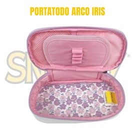 CYP BRANDS Snoopy Pencil Case Makeup Cosmetic Bag Stationery Office School Supplies Organizer, beige, Snoopy Rainbow Pencil Case