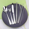 9 Piece Portable Stainless Steel Cutlery Set (Green)