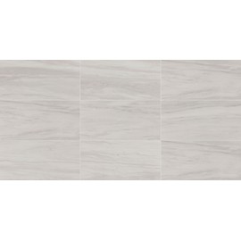 Daltile Costar 12" x 24" Marble Look Porcelain Floor Tile in Matte Calacatta Sky for Kitchen, Bathroom, Living Room Floors