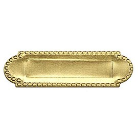 2 x MyTinyWorld Dolls House Miniature 1:12th Scale Brass Letterbox With Beaded Trim.s