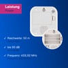 REV Wireless Doorbell Set Optical and Acoustic, 50 m, 90