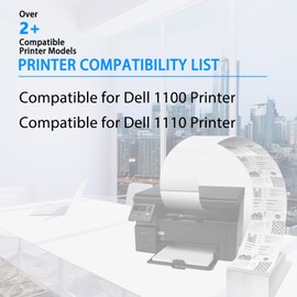 NineLeaf Compatible Toner Cartridge Replacement for Dell 1110 1100 310-6640 310-7660 Printer(1 Pack Black)