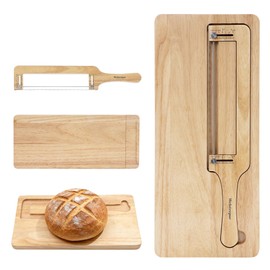 welsteepse Bread Slicer for Homemade Bread – Sourdough Bread Knife with Thickness Guide & Serrated Stainless Blade,Magnetic Storage