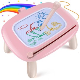 Smasiagon Magnetic Drawing Board, Toys for 1 2 3 Year Old Girls Boys, Drawing Pad Travel Toys Learning Toys for Toddlers 1-3, Birthday Gift, Light Pink