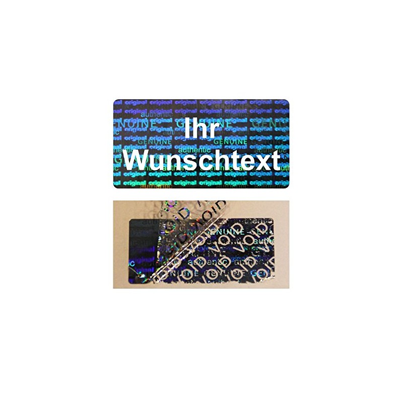 Hologram Void Security Labels "Your Desired Text" on a Roll