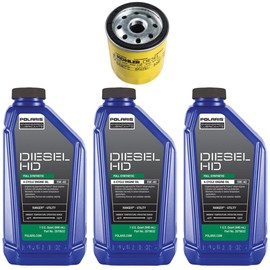 Polaris 5W-40 Diesel HD Oil Change Kit Filter Ranger 1000 Diesel Crew 1000 HST