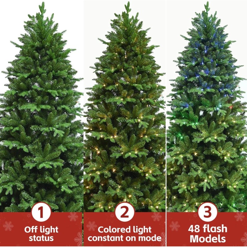 Makeatree 7 ft Prelit Smart Artificial Christmas Tree with 340