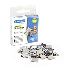 Rapesco RC4050SS Supaclip 40 Stainless Steel Refill Clips, Pack of 50