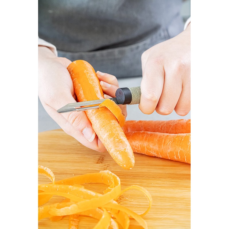 KitchenCraft Traditional Lancashire Potato Peeler, Plastic / Stainless Steel Peeler
