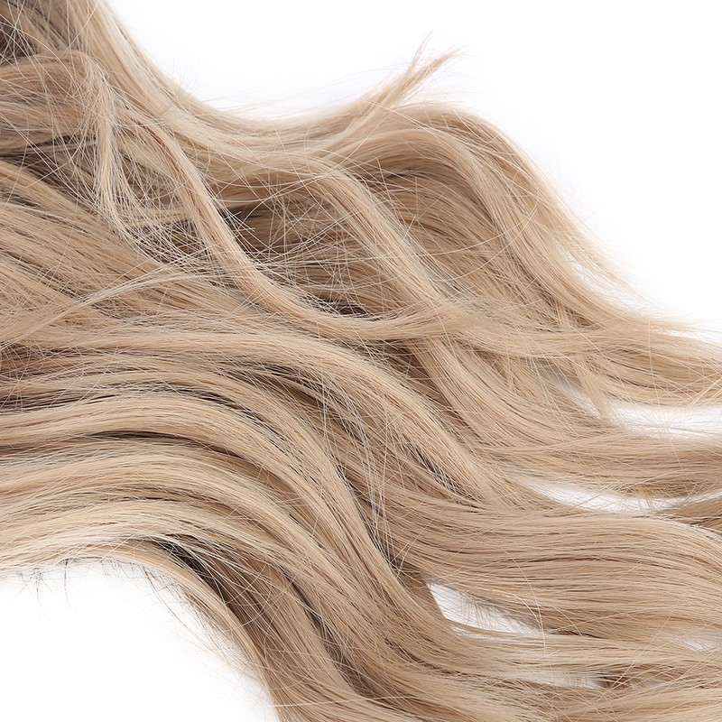 Women Long Wavy Light Blonde Wig Lady Fashionable Cosplay Party