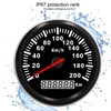 Trisar GPS Speedometer, 85mm/3.35in, IP67 Waterproof, Red Backlight for Yacht,